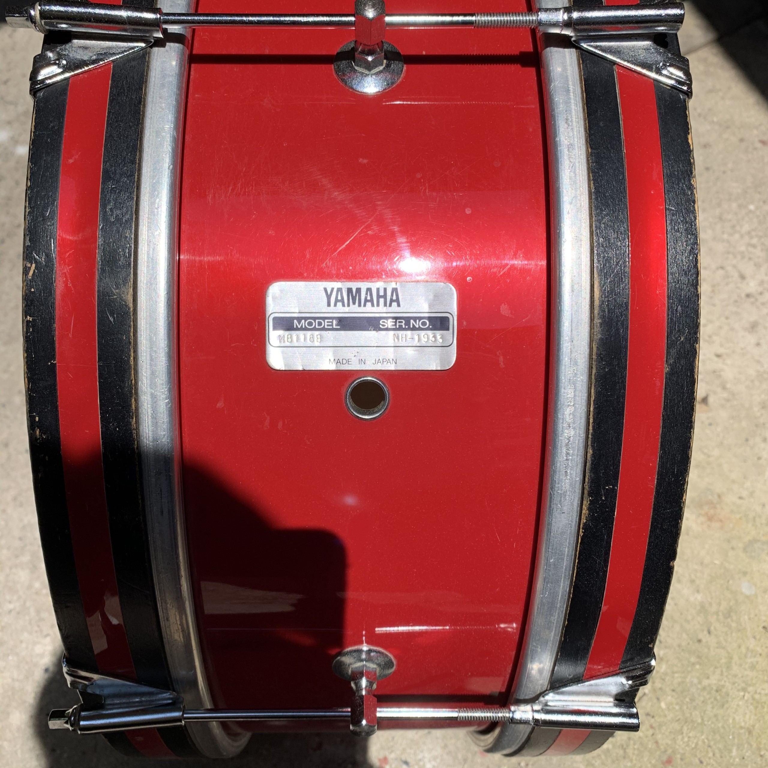 マーチングバスドラム YAMAHA MB-118B キャリングホルダー付き打楽器 ...